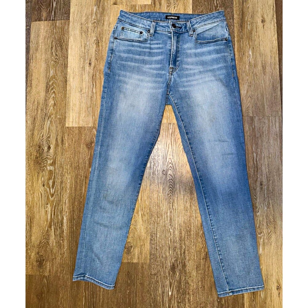 Express Men's Light Wash Blue Slim Denim Jeans 31x30 5-Pocket SKU-#14